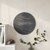 Believe Modern Metal Wall Art Home Decorative Ornament - Decortie - Black -